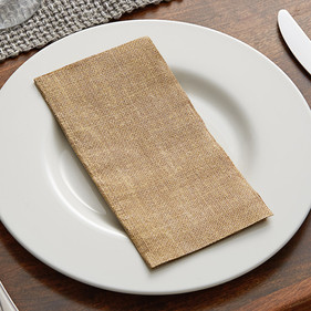 Linen Feel Burlap Print Dinner Napkin 2.
